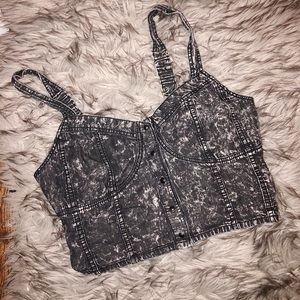 ⭐️Buy 1 get 1 FREE⭐️ Cropped denim style button up